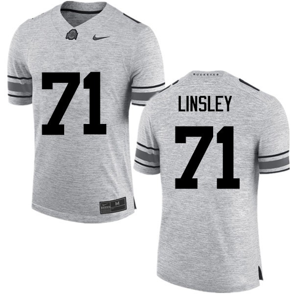 Ohio State Buckeyes #71 Corey Linsley Men Official Jersey Gray OSU96424